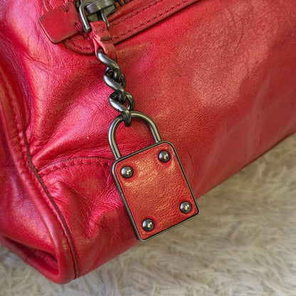 Miu Miu Vitello Lux Padlock Satchel (Pre-Owned)