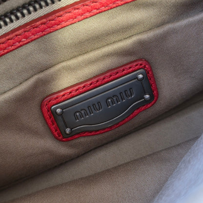 Miu Miu Vitello Lux Padlock Satchel (Pre-Owned)