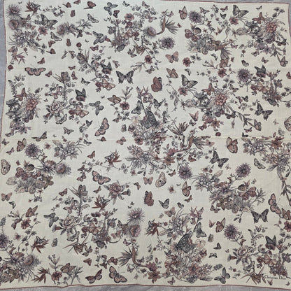 Christian Dior Botanical Butterfly Silk Scarf (Pre-Owned)