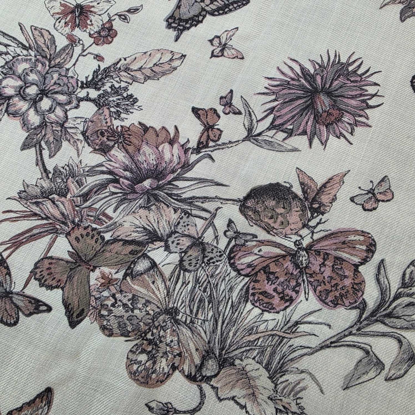 Christian Dior Botanical Butterfly Silk Scarf (Pre-Owned)