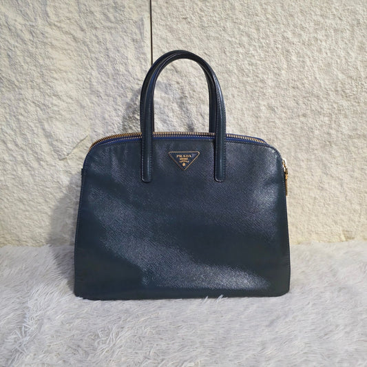 Prada Saffiano Leather Top Handle Bag (Pre-Owned)