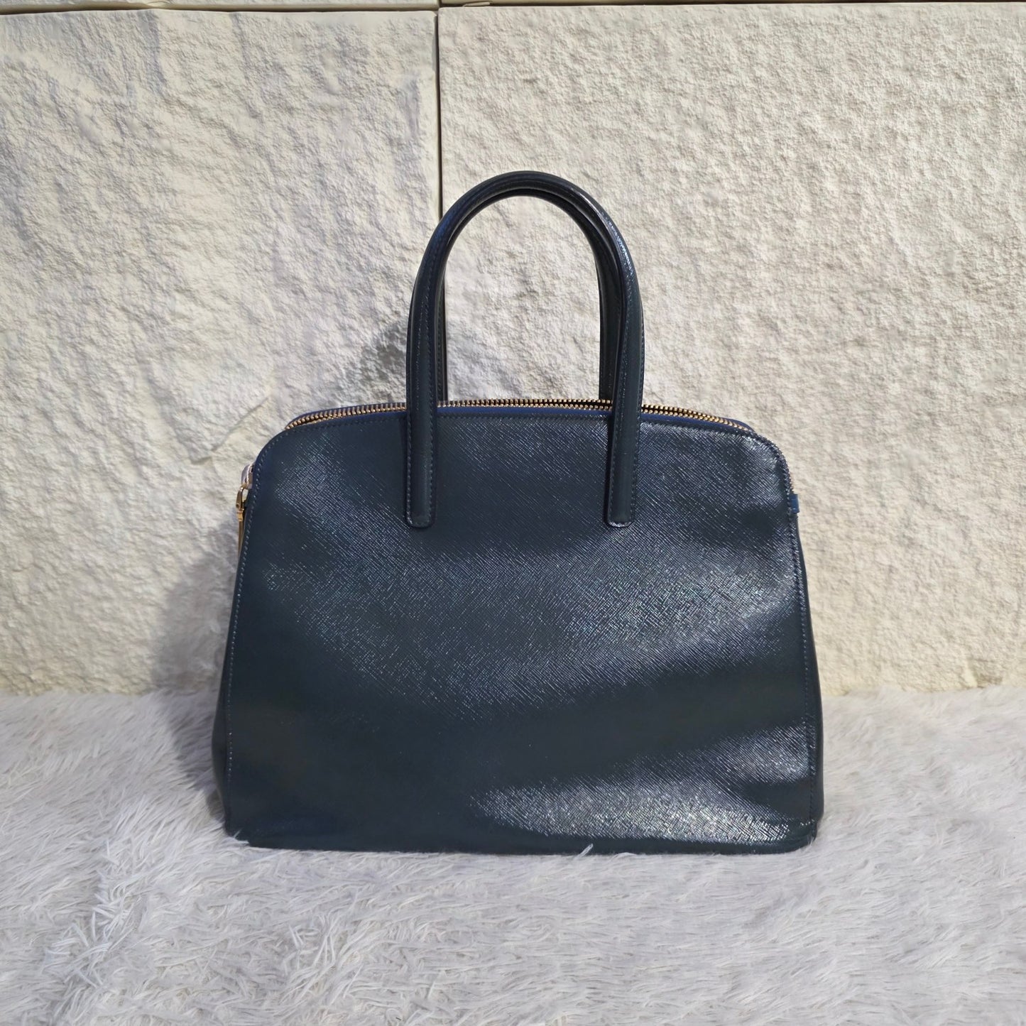 Prada Saffiano Leather Top Handle Bag (Pre-Owned)
