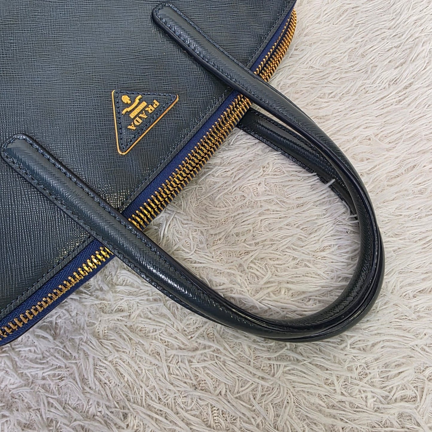 Prada Saffiano Leather Top Handle Bag (Pre-Owned)