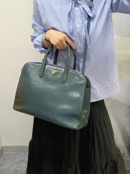 Prada Saffiano Leather Top Handle Bag (Pre-Owned)