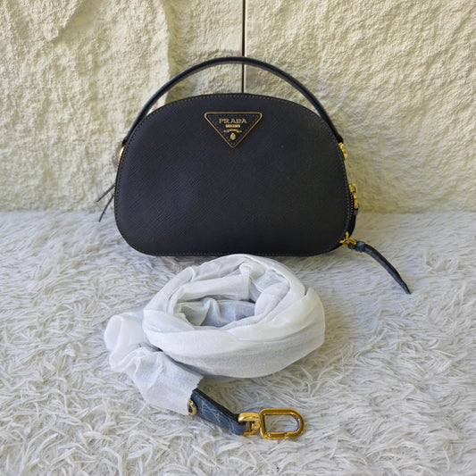 Prada Saffiano Leather Top Handle Vanity Bag (Pre-Owned)