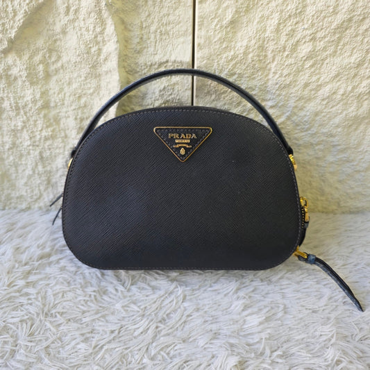 Prada Saffiano Leather Top Handle Vanity Bag (Pre-Owned)