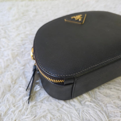 Prada Saffiano Leather Top Handle Vanity Bag (Pre-Owned)