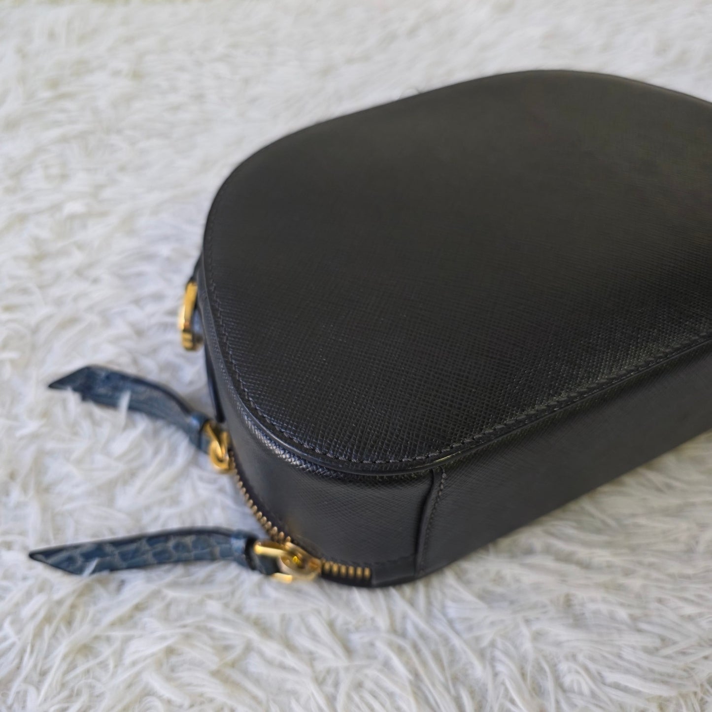 Prada Saffiano Leather Top Handle Vanity Bag (Pre-Owned)