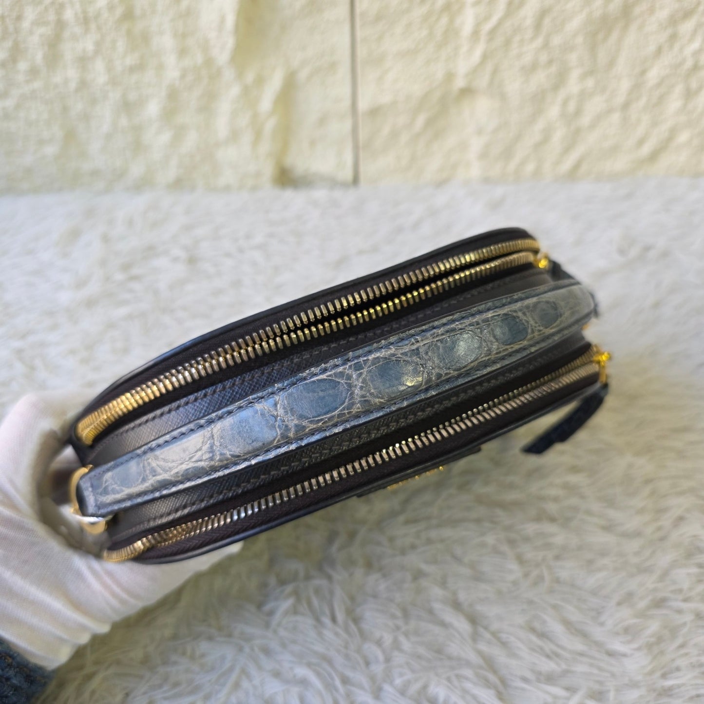 Prada Saffiano Leather Top Handle Vanity Bag (Pre-Owned)