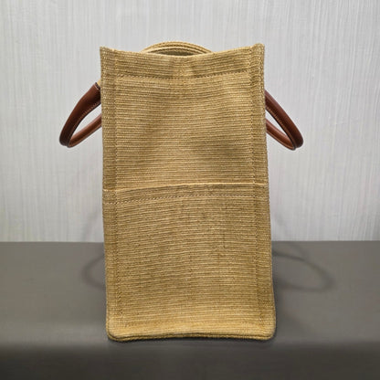 Celine Triomphe Raffia Cabas Tote Bag (Pre-Owned)