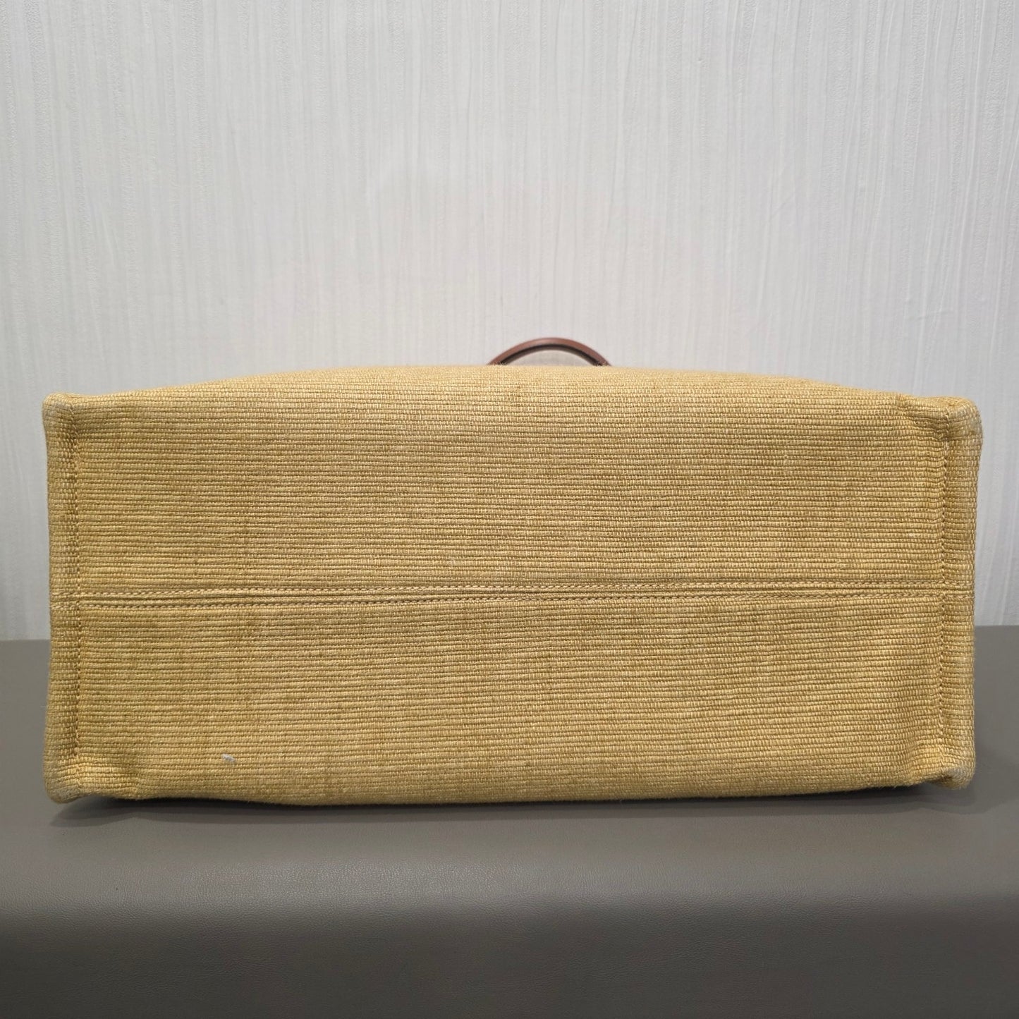Celine Triomphe Raffia Cabas Tote Bag (Pre-Owned)