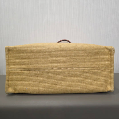Celine Triomphe Raffia Cabas Tote Bag (Pre-Owned)