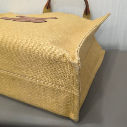 Celine Triomphe Raffia Cabas Tote Bag (Pre-Owned)