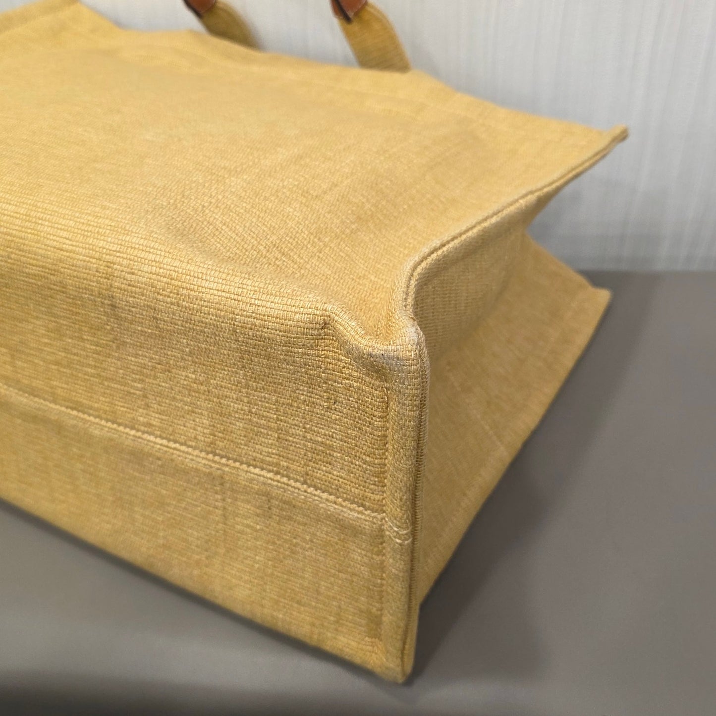 Celine Triomphe Raffia Cabas Tote Bag (Pre-Owned)