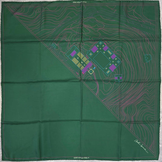 Louis Vuitton Graphic Map Silk Scarf (Pre-Owned)
