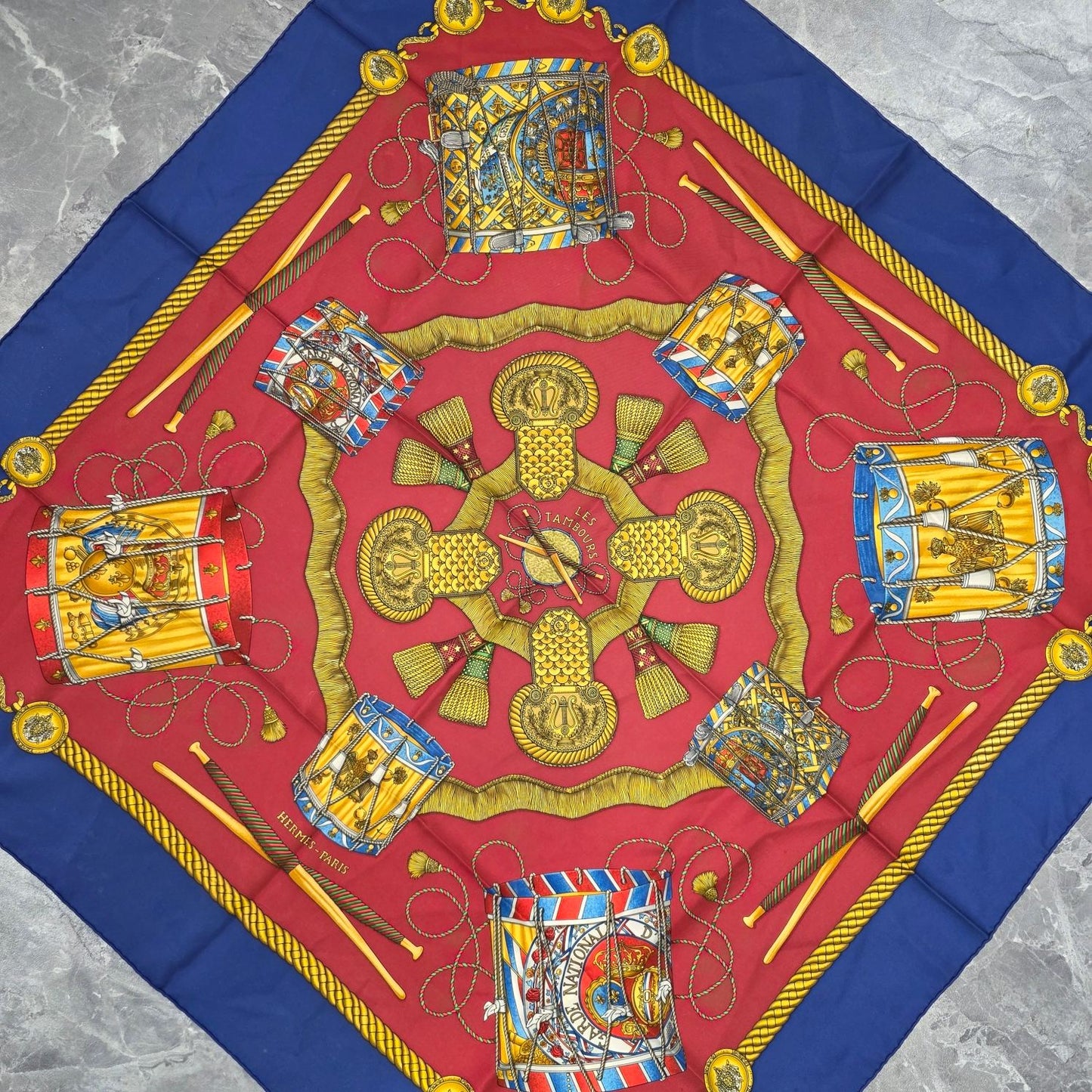 Hermès Les Tambours Silk Scarf (Pre-Owned)
