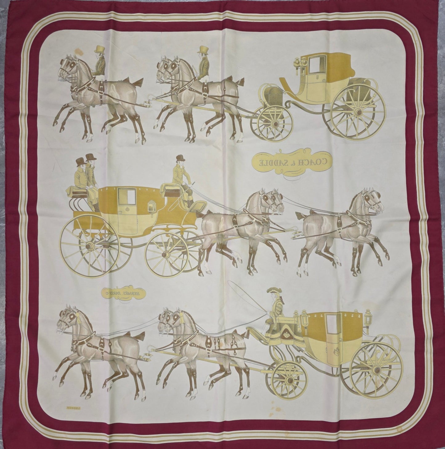 Hermès Coach & Saddle Silk Scarf (Pre-Owned)