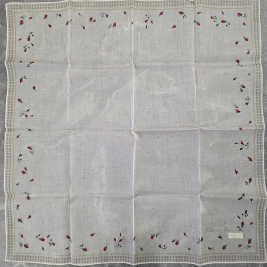 Christian Dior Floral Handkerchief Scarf (Pre-Owned)