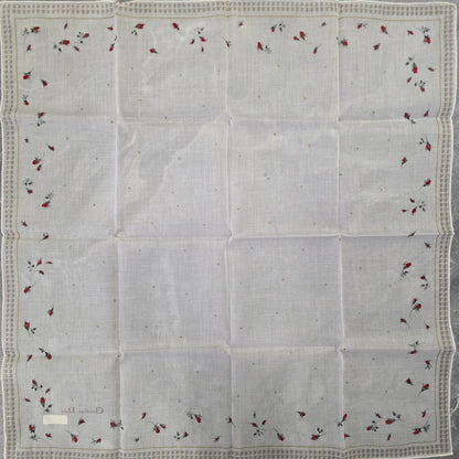 Christian Dior Floral Handkerchief Scarf (Pre-Owned)