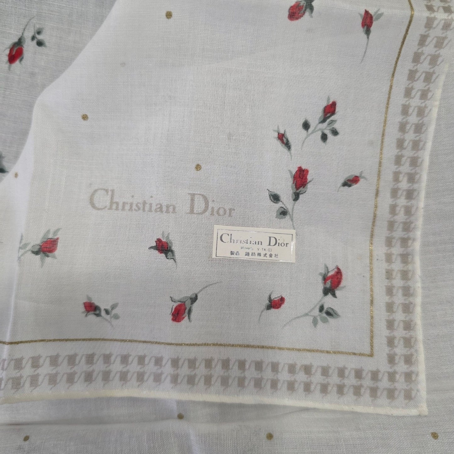 Christian Dior Floral Handkerchief Scarf (Pre-Owned)