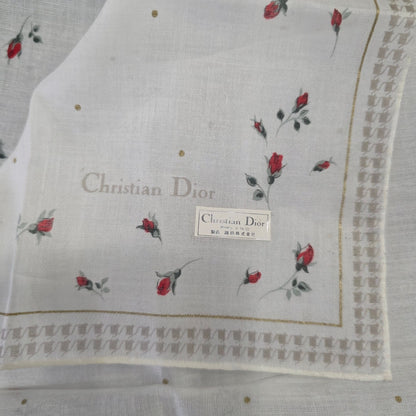 Christian Dior Floral Handkerchief Scarf (Pre-Owned)