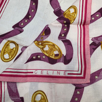 Celine Chain & Ribbon Print Scarf (Pre-Owned)