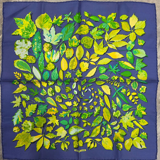 Hermès Botanical Leaves Silk Scarf (Pre-Owned)