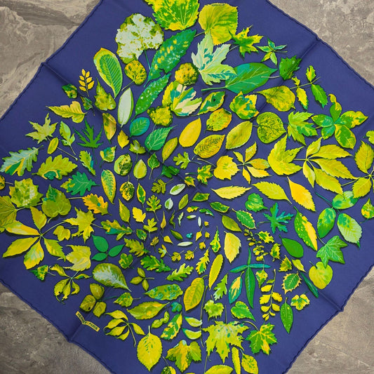 Hermès Botanical Leaves Silk Scarf (Pre-Owned)