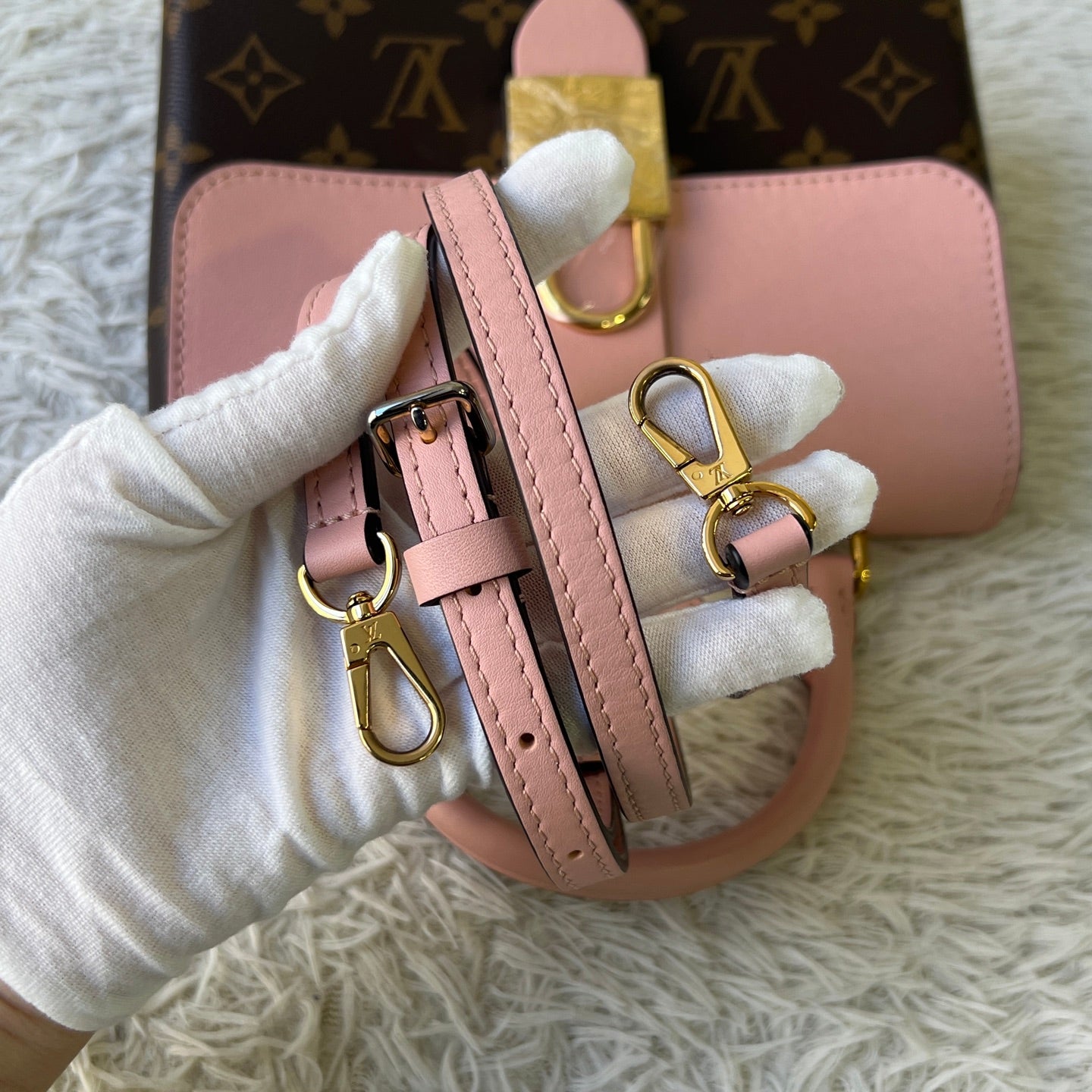Louis Vuitton Locky BB Monogram Top Handle Bag (Pre-Owned)