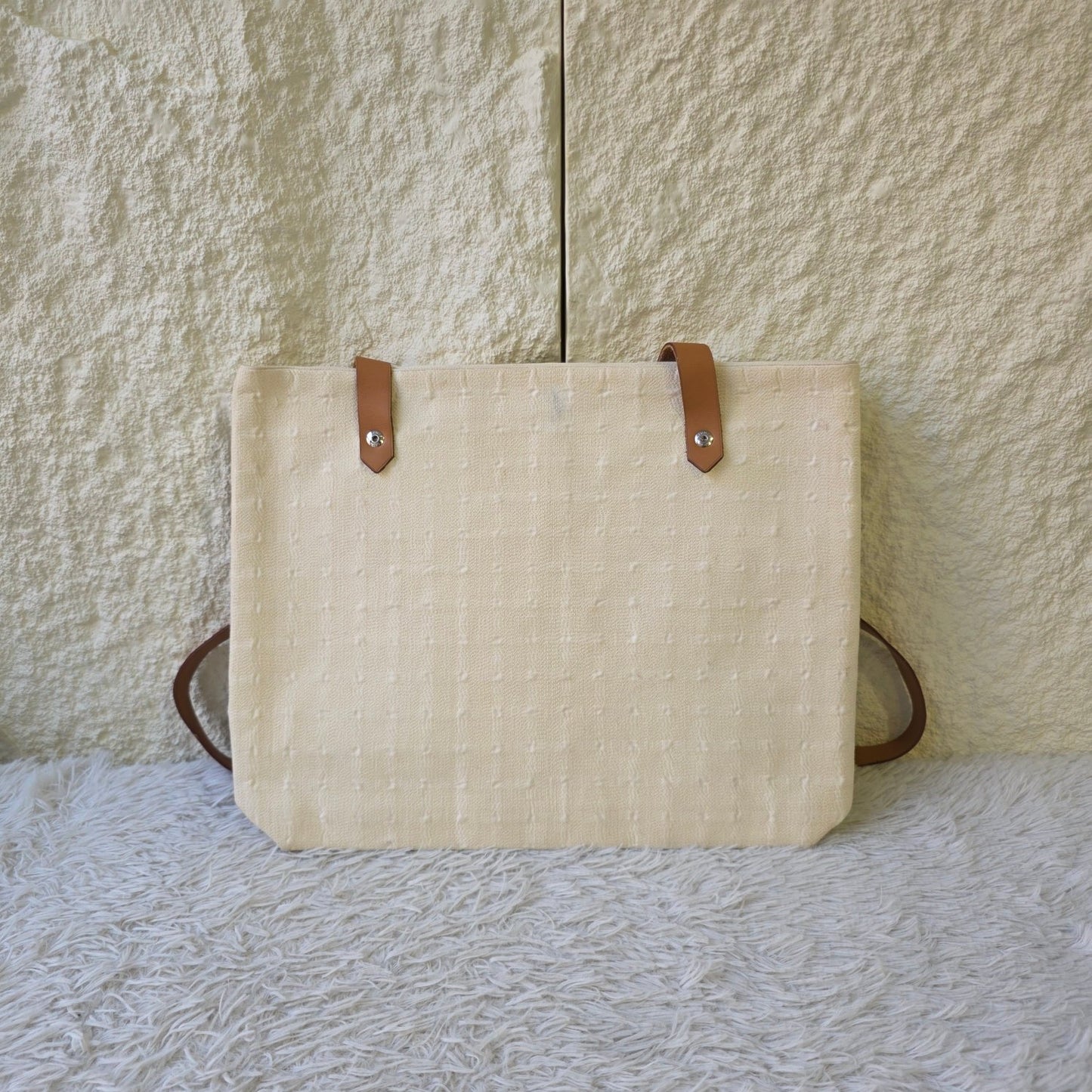 Hermès H Canvas Tote Bag (Pre-Owned)