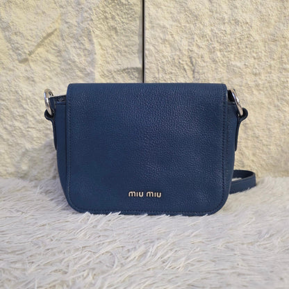 Miu Miu Madras Lock Leather Crossbody Bag (Pre-Owned)