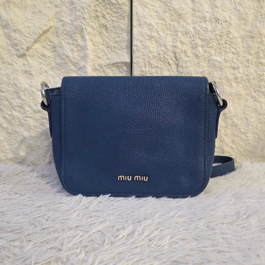 Miu Miu Madras Lock Leather Crossbody Bag (Pre-Owned)