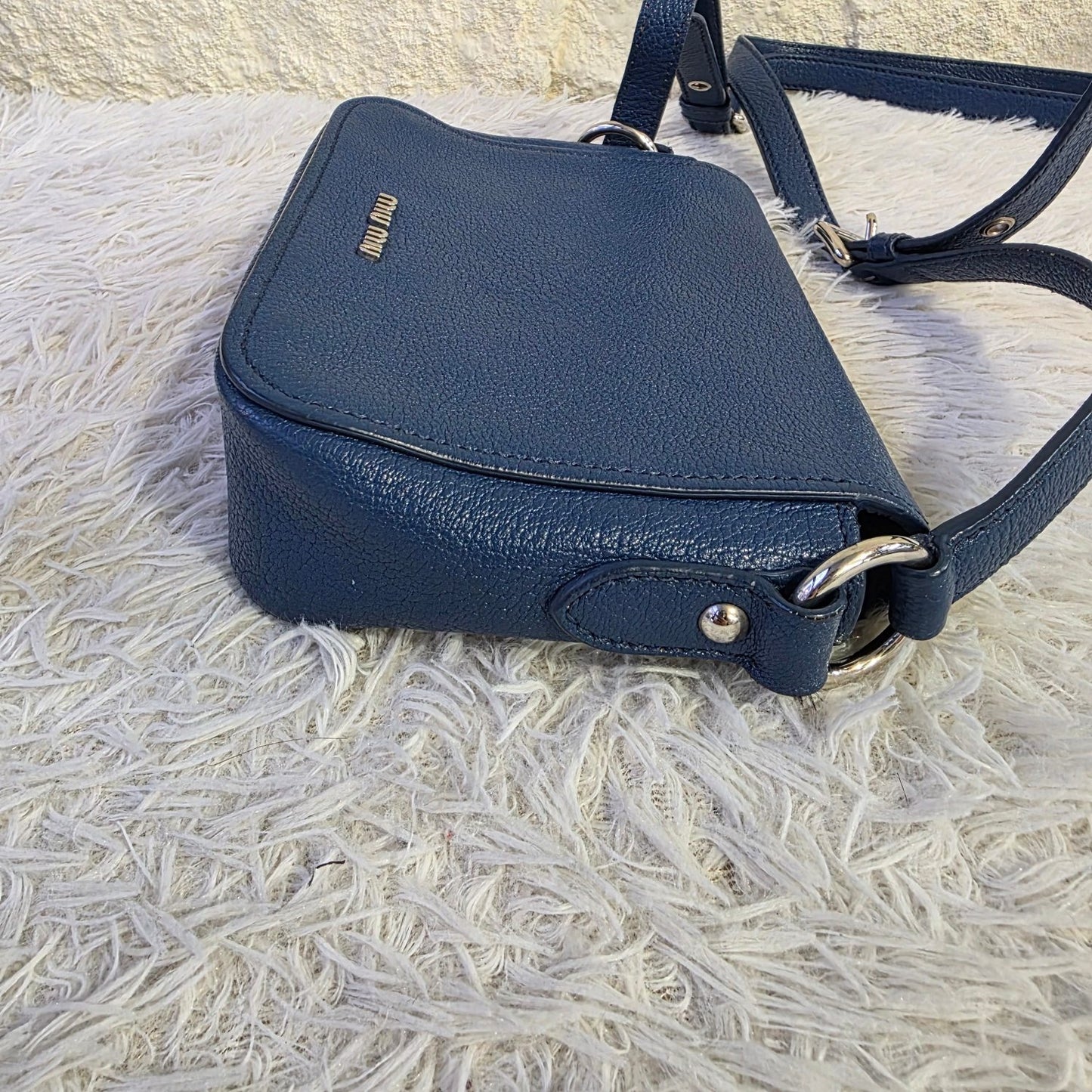 Miu Miu Madras Lock Leather Crossbody Bag (Pre-Owned)