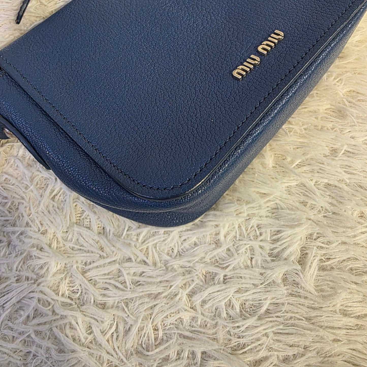 Miu Miu Madras Lock Leather Crossbody Bag (Pre-Owned)