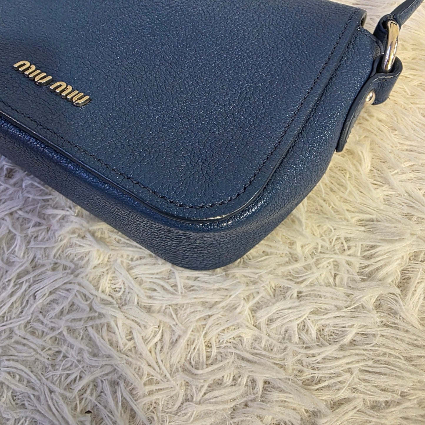 Miu Miu Madras Lock Leather Crossbody Bag (Pre-Owned)