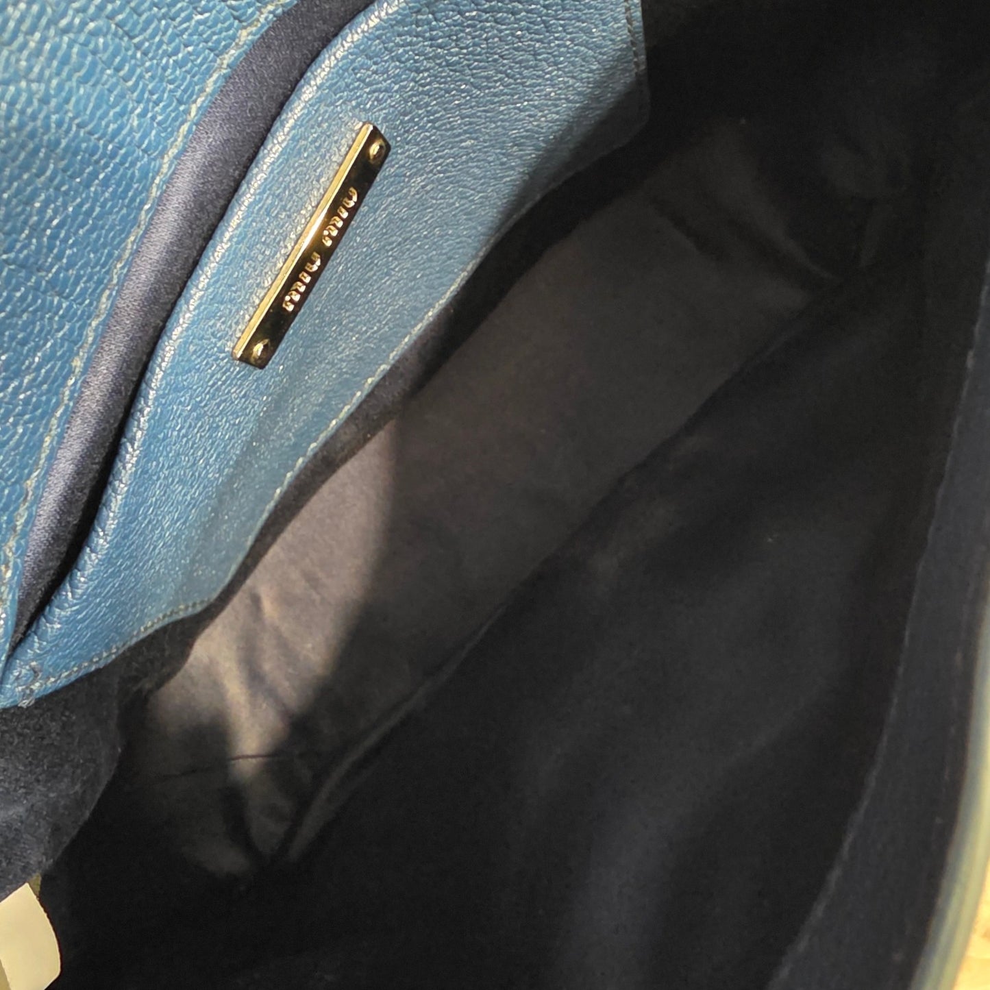 Miu Miu Madras Lock Leather Crossbody Bag (Pre-Owned)