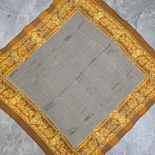 Christian Dior Houndstooth Baroque Border Scarf (Pre-Owned)