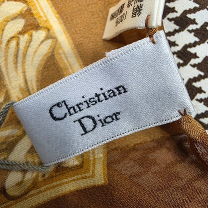 Christian Dior Houndstooth Baroque Border Scarf (Pre-Owned)