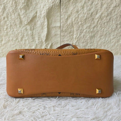 MCM Visetos Leather Shoulder Crossbody Bag (Pre-Owned)
