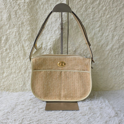 Christian Dior Trotter Jacquard Shoulder Bag (Pre-Owned)