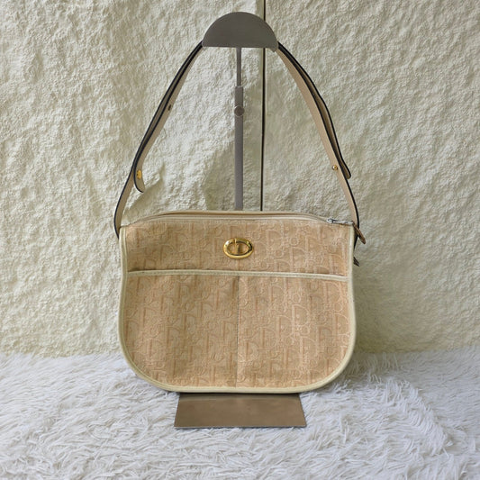 Christian Dior Trotter Jacquard Shoulder Bag (Pre-Owned)