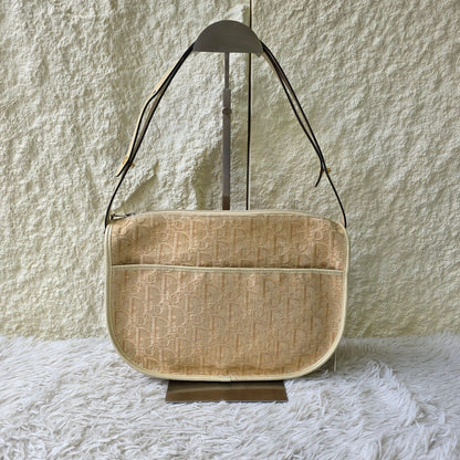 Christian Dior Trotter Jacquard Shoulder Bag (Pre-Owned)