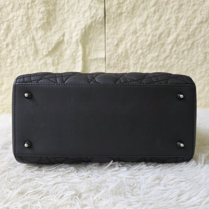 DIOR Lady Dior Medium Cannage Lambskin Black (Pre-Owned)