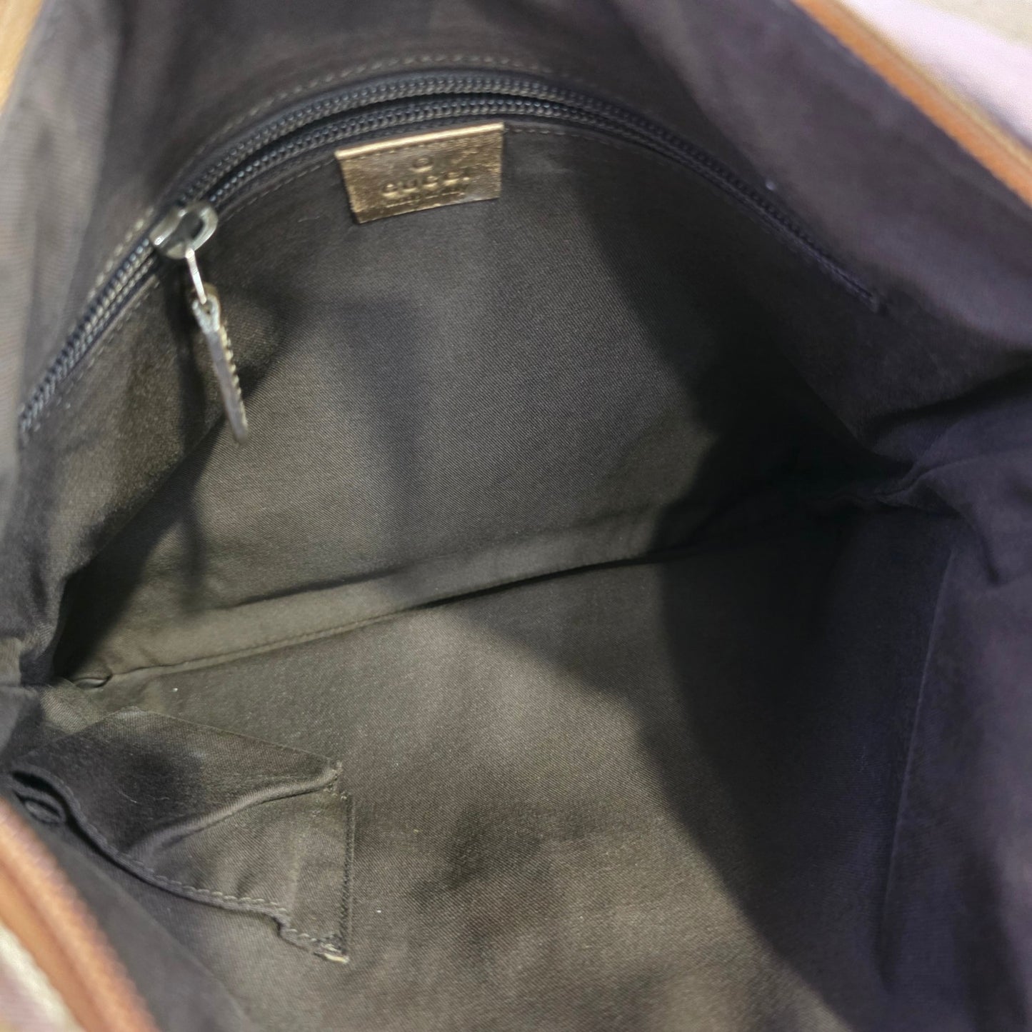 Gucci GG Canvas Shoulder Bag Beige (Pre-owned)
