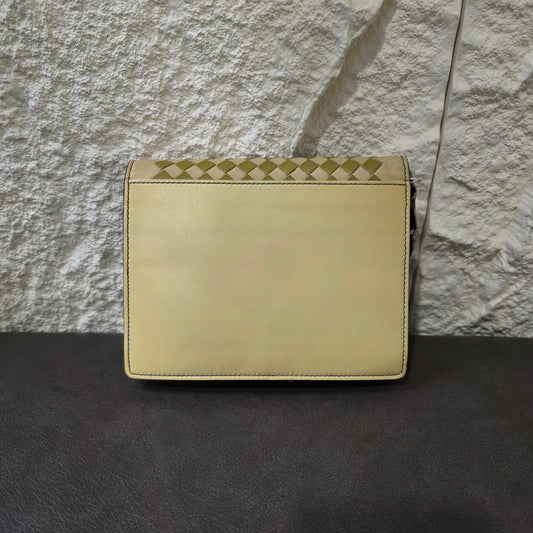 Bottega Veneta Intrecciato Jeweled Chain Shoulder Bag (Pre-Owned)