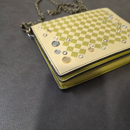 Bottega Veneta Intrecciato Jeweled Chain Shoulder Bag (Pre-Owned)