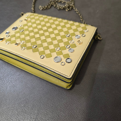 Bottega Veneta Intrecciato Jeweled Chain Shoulder Bag (Pre-Owned)
