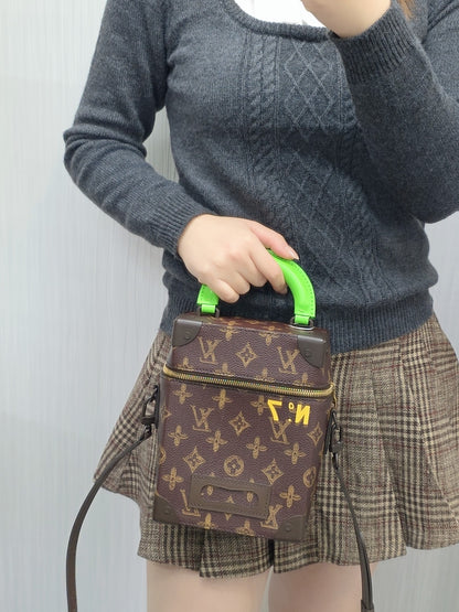 Louis Vuitton Monogram Mini Trunk Top Handle Crossbody Bag (Pre-Owned)