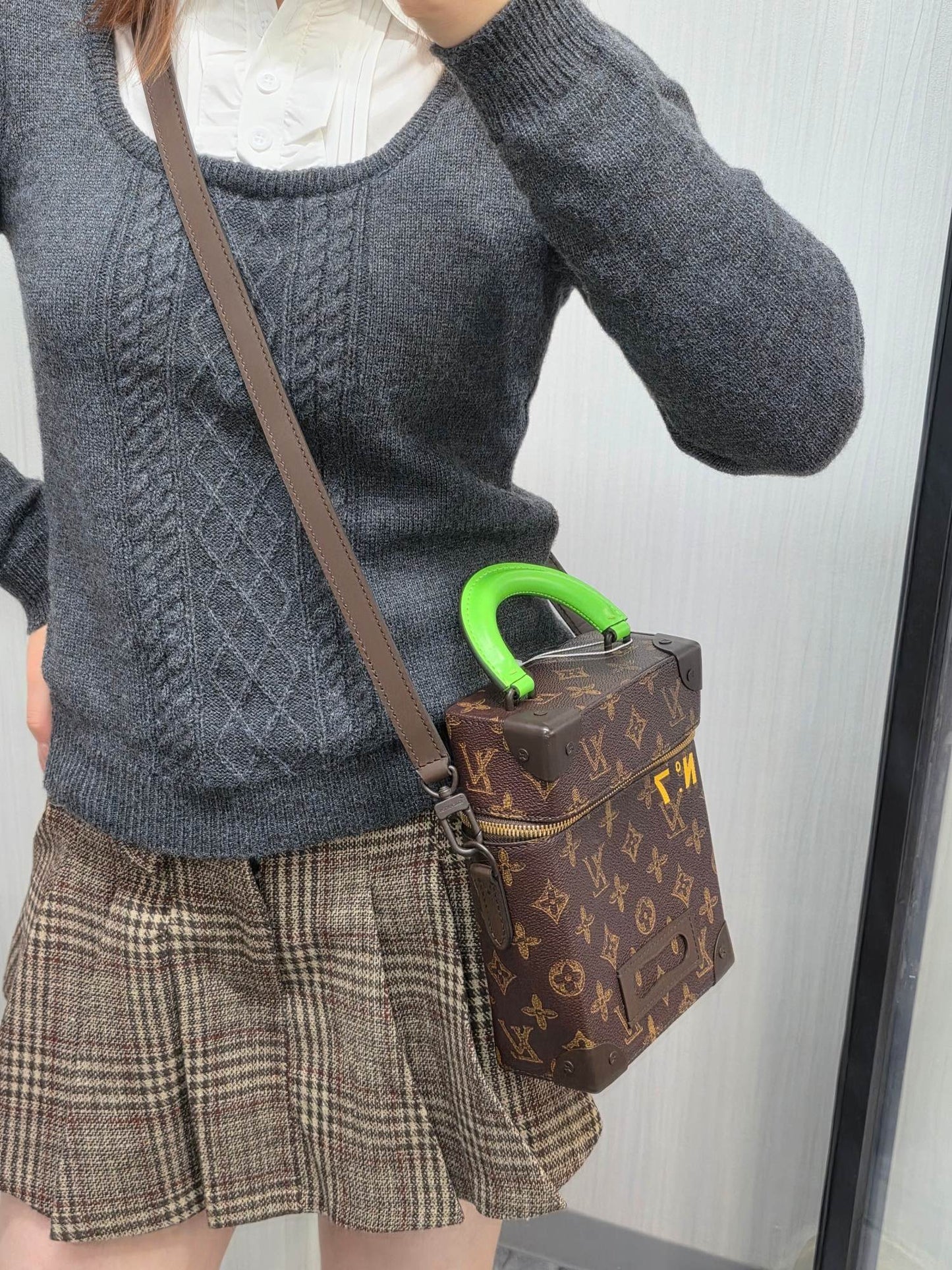Louis Vuitton Monogram Mini Trunk Top Handle Crossbody Bag (Pre-Owned)