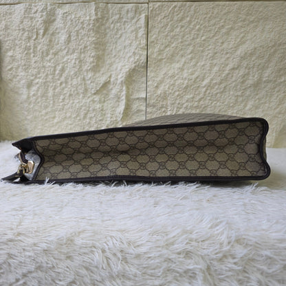 Gucci GG Supreme Canvas Large Tote Bag Brown (Pre-Owned)